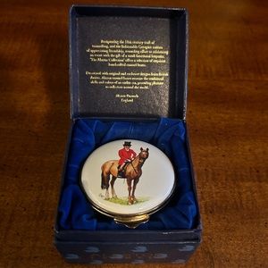 Trinket Box, Man On Horse England Alastor Enamels “Pride Comes Before Fall”